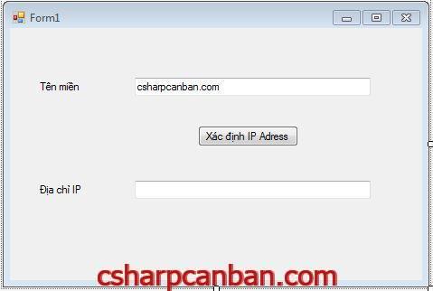 [C#] Hướng dẫn xác định địa chỉ IP theo tên miền