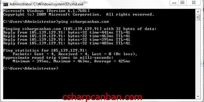 [C#] Hướng dẫn xác định địa chỉ IP theo tên miền