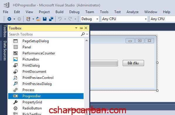 [C#] Hướng dẫn sử dụng ProgressBar Control