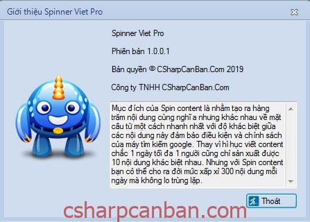 Phần mềm SPIN content giành cho người Việt 5 - Phần mềm trộn nội dung chuyên nghiệp - TUK Spinner Pro