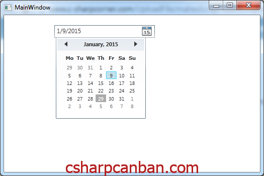 [WPF] Hướng dẫn sử dụng DatePicker trong WPF