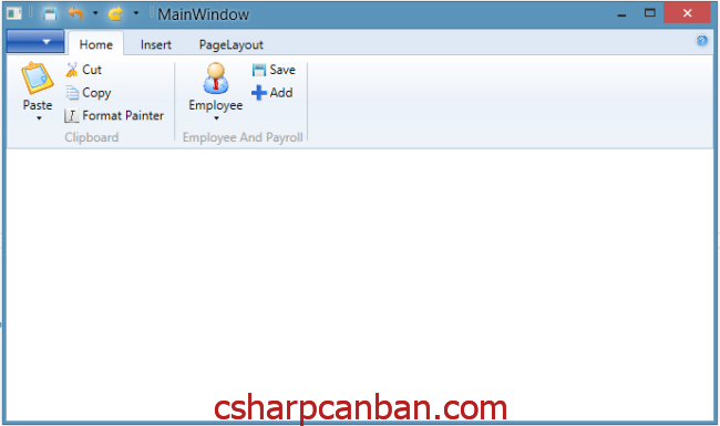 Huong dan thiet ke ribbon bar bang wpf