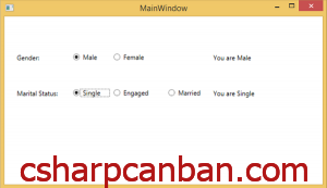 [WPF] Hướng dẫn sử dụng Radiobutton trong WPF