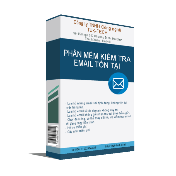 Phần mềm kiểm tra email tồn tại - TUK Email Verifier